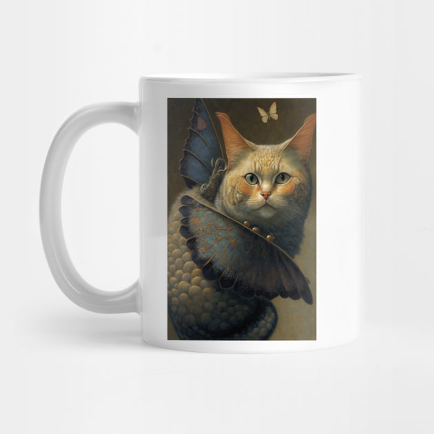 Adorable Cat Dragon with Butterfly Wings by Darksavage